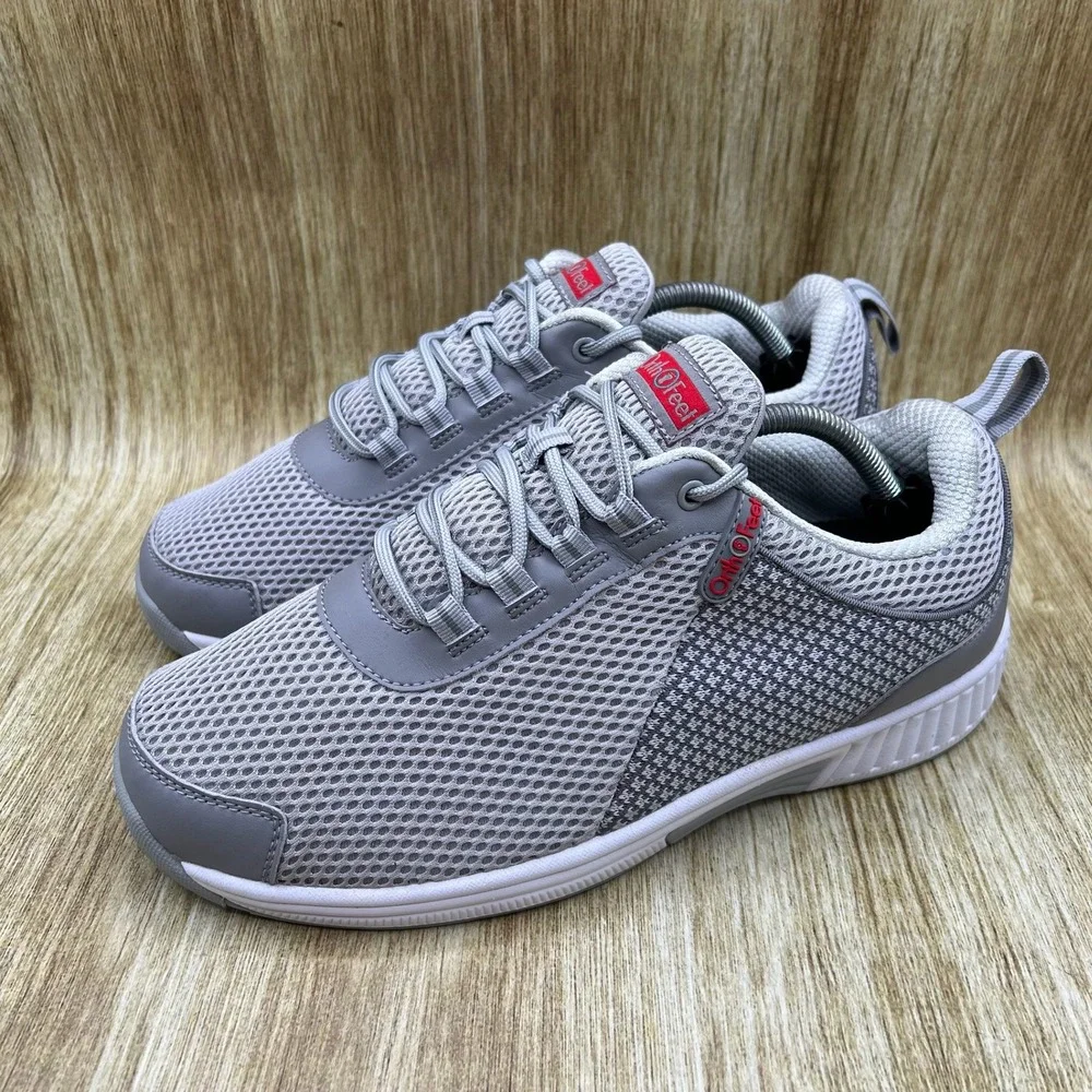 Orthofeet Edgewater 618 Sneakers Men's Size 9.5 4E X-Wide Grey Mesh Orthopedic